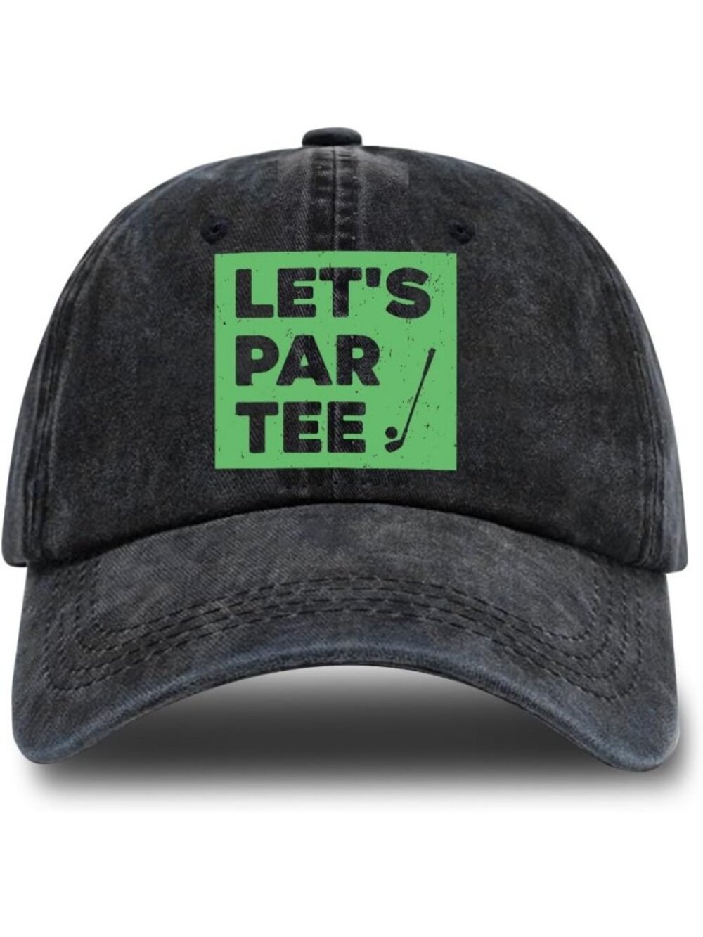 Adjustable Washed Cotton Golf Cap - Funny Retro Trucker Hat for Golf Lovers